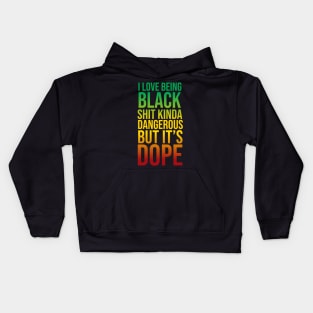 I love being black Kids Hoodie